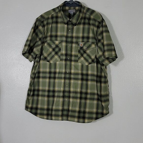 Carhartt  Plaid Short Sleeve  Button up Shirt - Picture 1 of 10